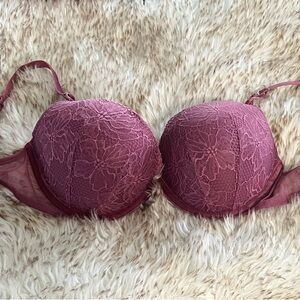 Victoria's Secret Lace Underwire Bra - Mauve